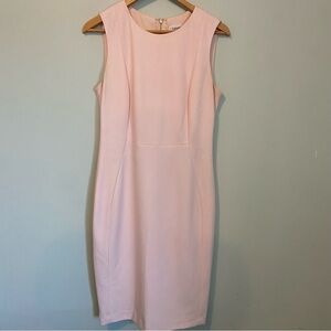 Calvin Klein Pink Sheath Midi Dress for Wedding